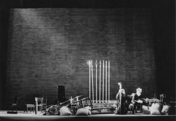 Scene from the perfomance at Latvian National theatre, 1992.